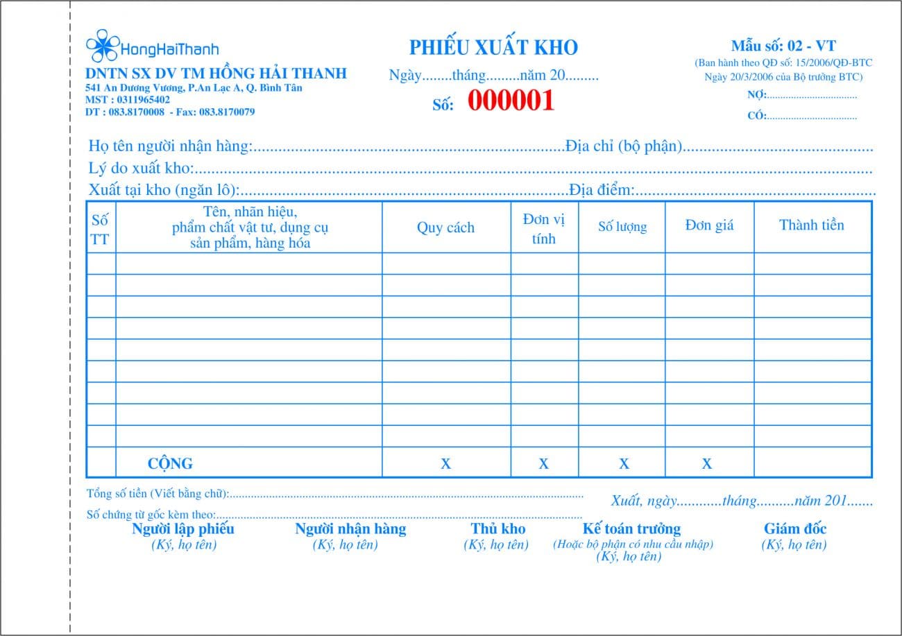in biểu mẫu